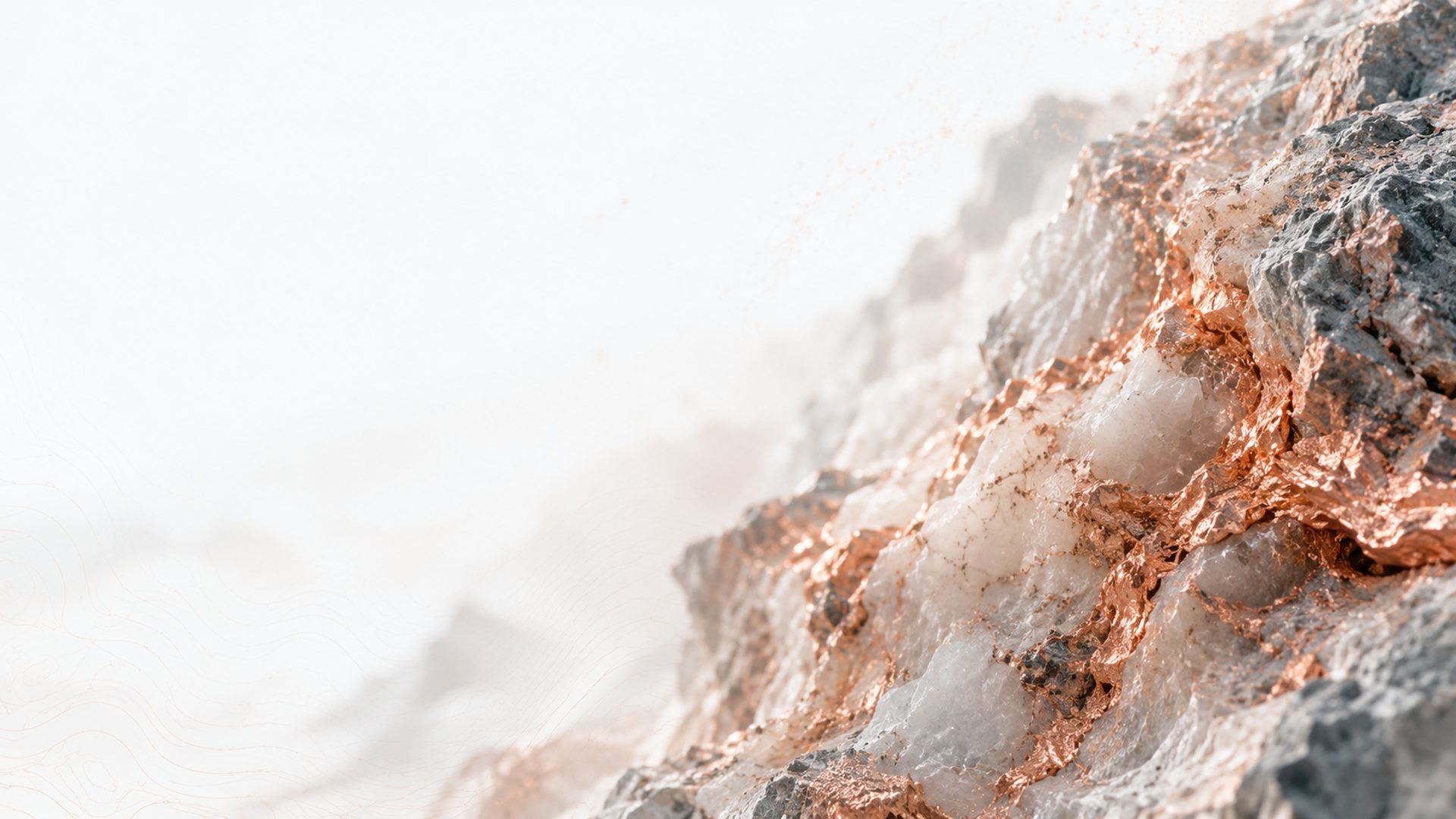 Illustration of a copper-bearing rock formation drawn in fine linework